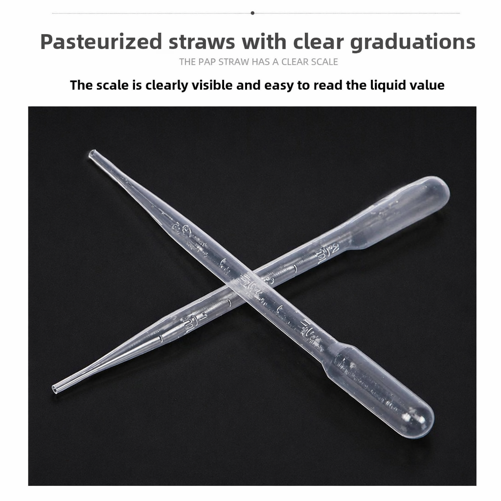 Sterile PE Pipette 1ml 2ml 3ml 5ml 10ml Polyethylene Pasteur Straws Disposable Plastic Straws Plastic Graduated Pasteur Droppers