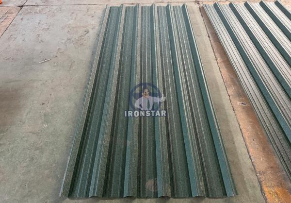 6 rib trapezoidal and 6 rib bamboo tile double layer roll forming machine in Romania 2 layer roll forming machine