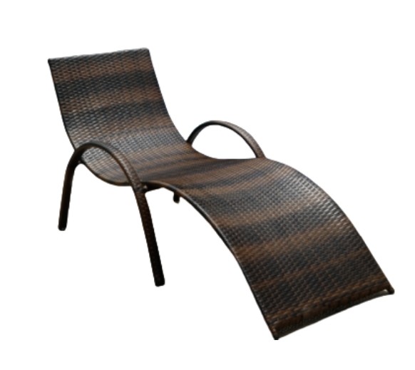 CE BSCI S Shape Stylish Practical Outdoor Sun Lounger Villa Courtyard Pool Garden