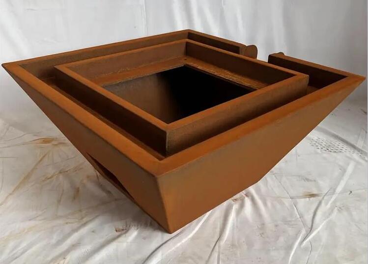 Шар ямы огня газа Corten открытого бассейна стальной с особенностью воды
