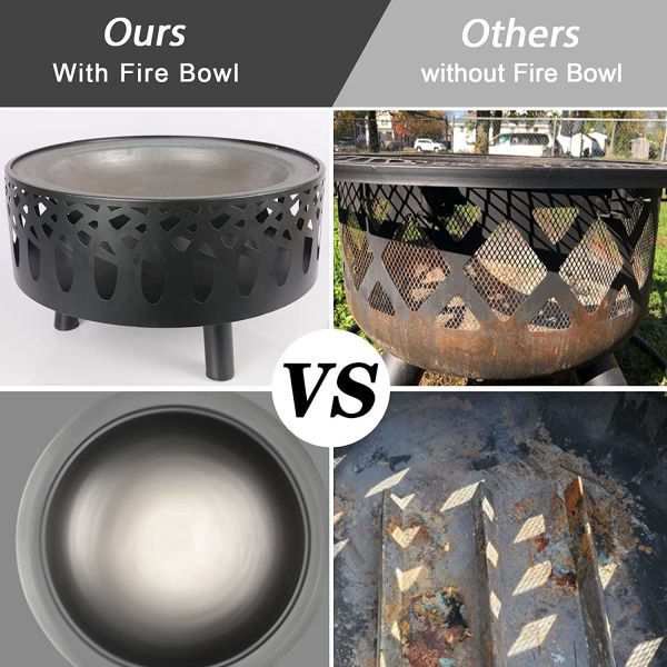 23 Inch Brazier Wood Burning Brazier Charcoal BBQ Pit For Outdoor Patio Backyard