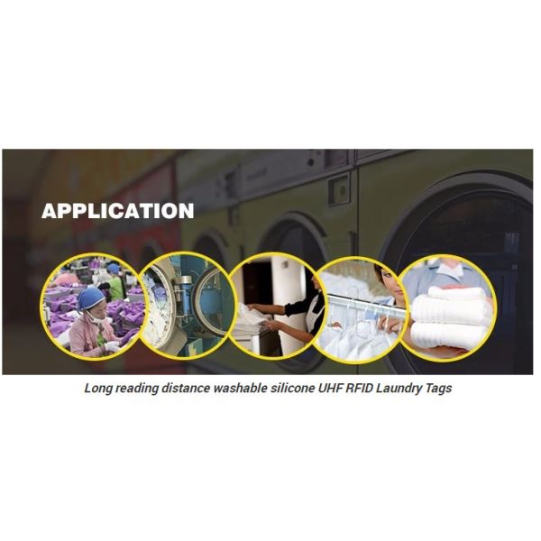 Waterproof RBC Clothes Washable Rfid Tags / Rfid Clothing Tags Textile Material