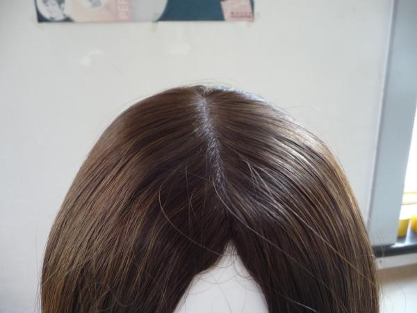 Perruques en cheveux humains à séparation libre, postiches à forte densité pour femmes