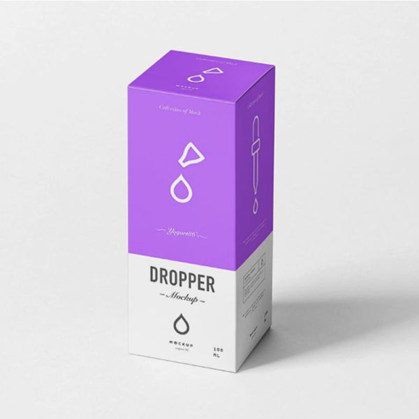 Eco Friendly Cosmetic Packaging Box 30ml Essential Oil Dropper Bottle Packaging Box