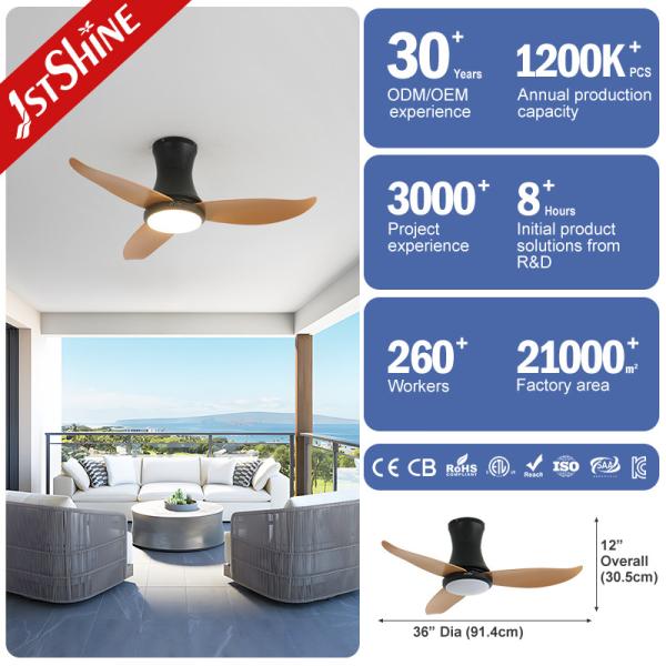 36-inch Fancy Design LED Ceiling Fan with Low Profile ABS Blades and ETL Certification