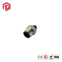 Coupleur du connecteur Plug+Socket en métal de panneau de carte PCB de M12 4 Pin Aviation Cable Connector For