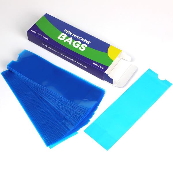 Blue Tattoo Machine Cover Bags 100pcs Tattoo Pen Disposable Protective Bag