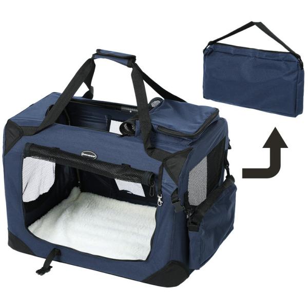 Extra Large Soft Dog Carrier Bag Dark Blue XL 81 X 58 X 58 Cm FEANDREA Brand