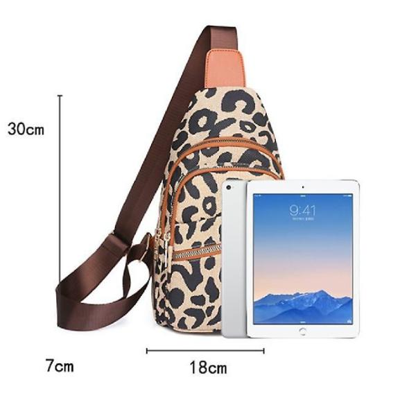 Saco Customizde Logo Outdoor Crossbody Bag da caixa da cópia do leopardo das mulheres