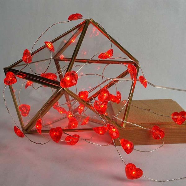 Valentines Day Gift Love Heart Wedding String Fairy String Light Indoor Wedding Party Garden Garland Valentines Day Decor