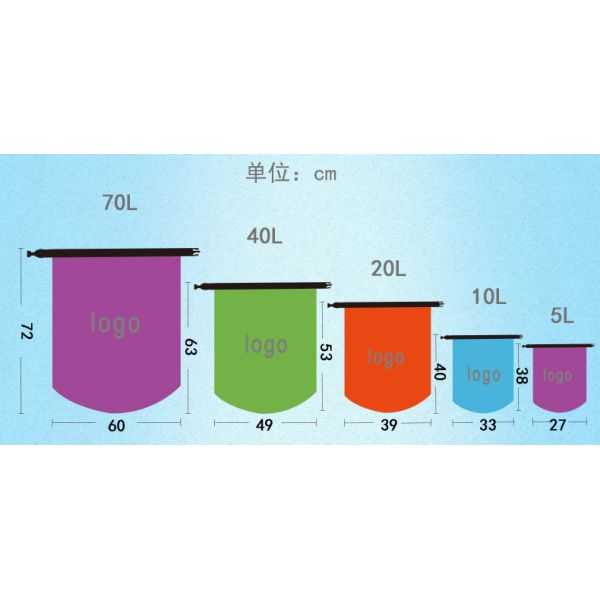 Lightweight Outdoor Waterproof Bag 210t Polyester Taffeta Material