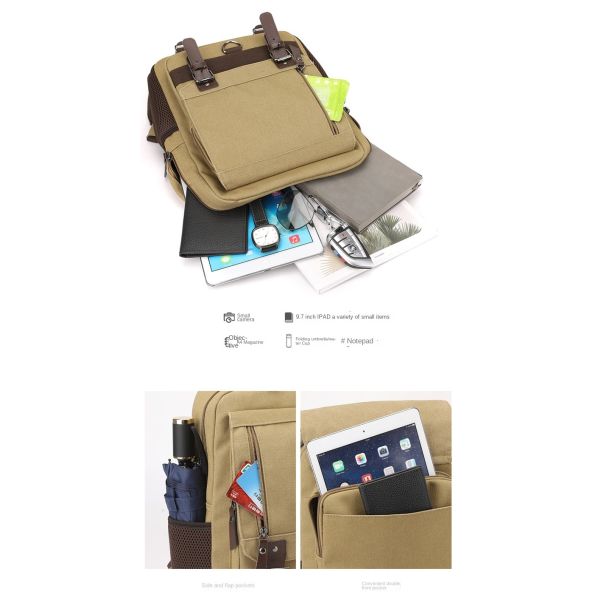 Colefa Double to Single Shoulder Manufacturer Canvas Youth Chest Bag Daypack Commuting Unique Style Multi-compartment Backpack