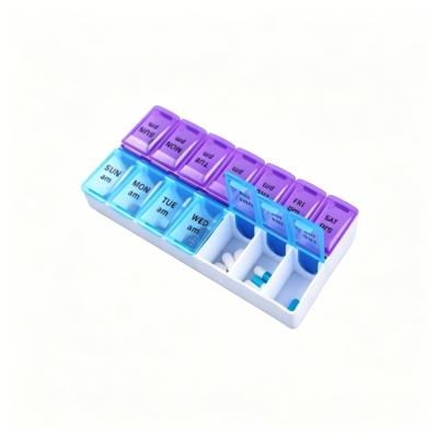 Care 7-Day AM/PM Pill Organizer, Medication Planner with Large Compartments for