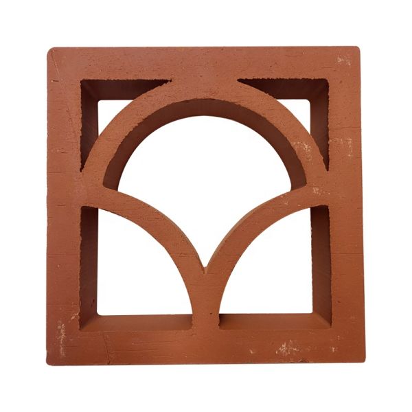 Terracotta Wall Breeze Blocks Heat Insulation 800 Centigrade Red Brick School Building Decoration Material