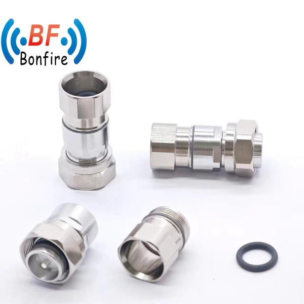 Connecteur électrique RF coaxiale étanche à l'eau 4.3/10 à prise mâle 1/2 pour la connexion