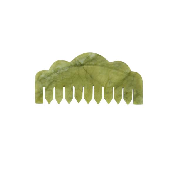 Redução de pedra das celulites do pente de Jade Massaging Comb Guasha Jade do cabelo de Xiuyan
