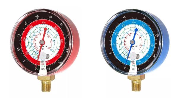 Manifold 60 Scale of Pressure Gauges For  Refrigeration HVAC,ingAc Maintenance Pressure Test