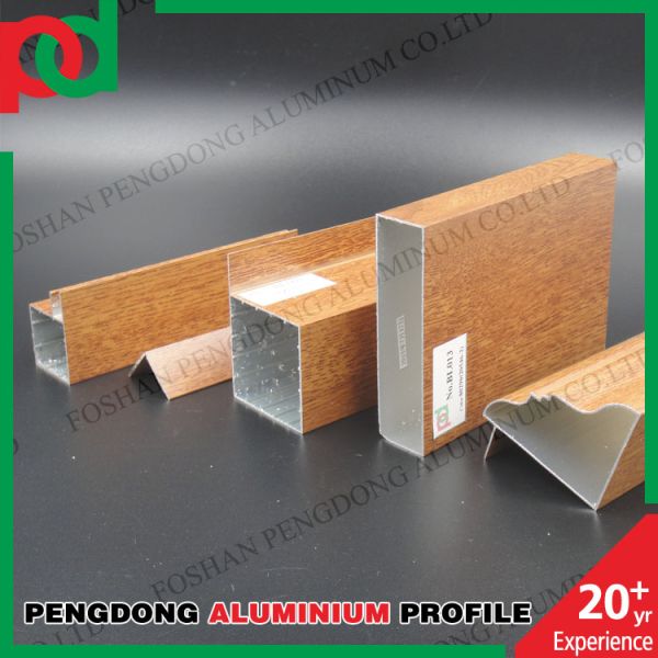 Libya 6063 Kitchen Aluminum Profile Wood Grain Powder Coated