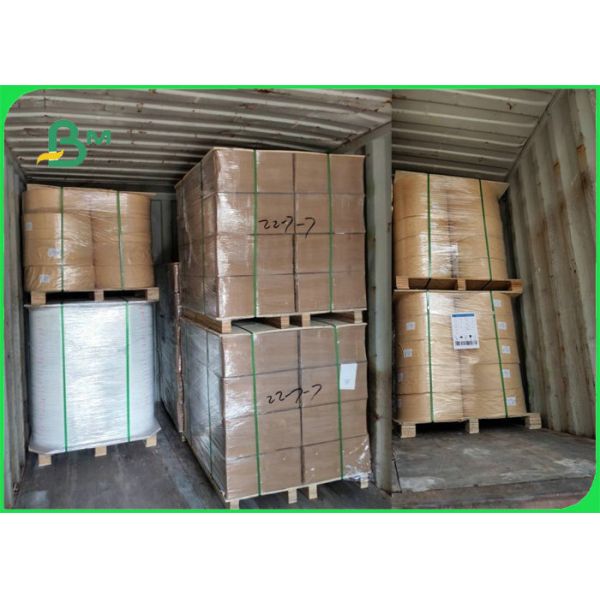 60gsm 120gsm Striped / Brown Straw Paper Roll For Coffee Stirrers Biodegradable