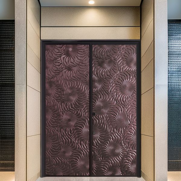 Finished Surface Villa Doors Manual Opening Luxury Anti Theft Doors Optional Doorbell