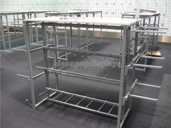 Garment Retail Store Fixtures 4 - Way Metal Hanging Outerwear Clothing Display Rack