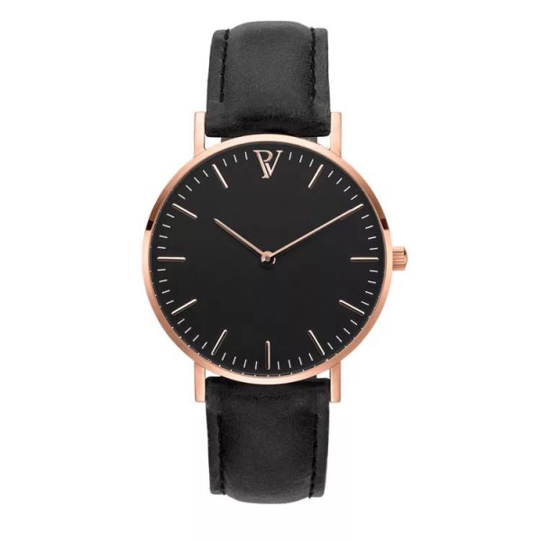 Leather Band Modern Minimalist Watches , Quartz Japan Movt Womens Watch