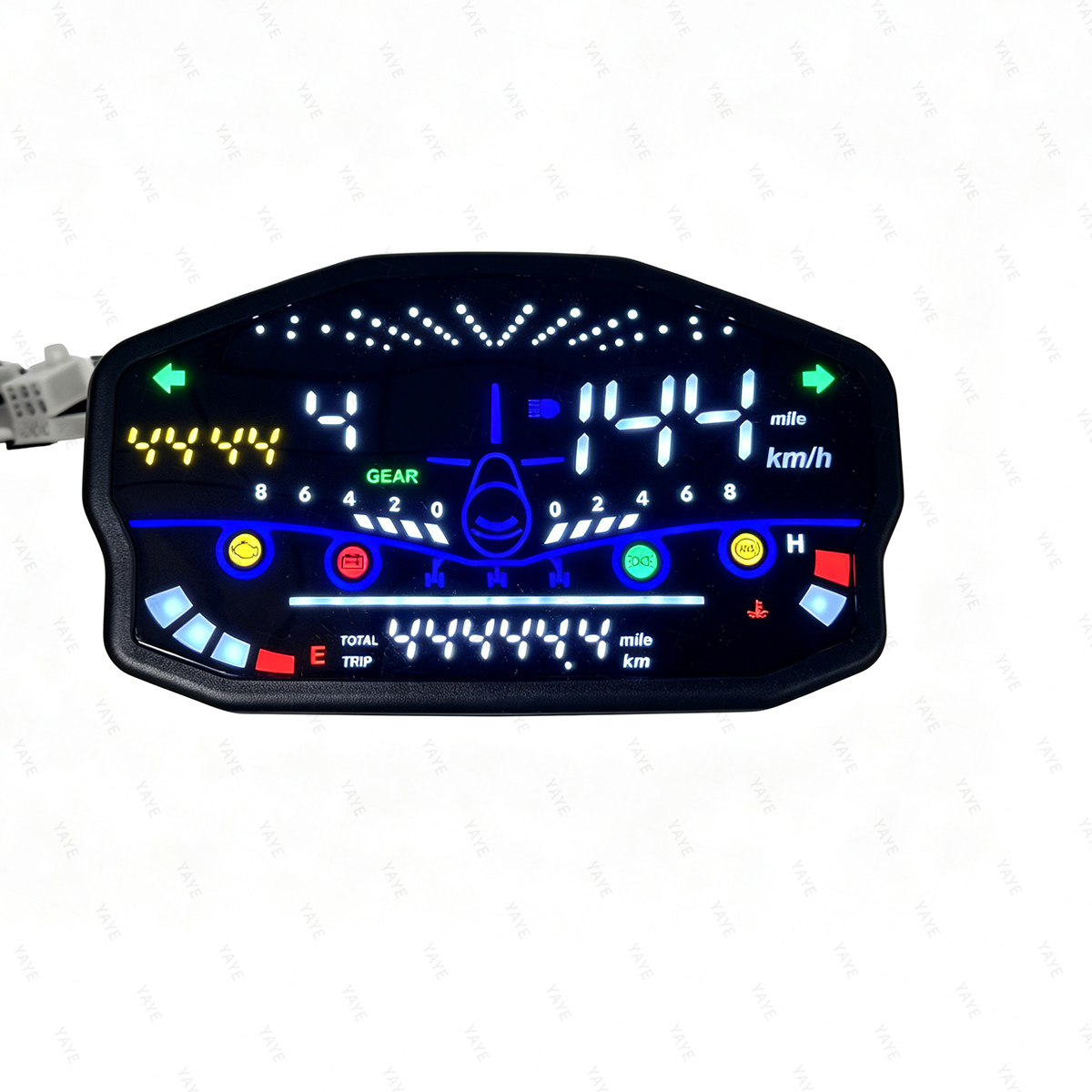 Universal LED Screen Display Motorcycle Speedometer Digital Tachometer Dashboard Fuel Gauge for Honda Ducati Yamaha
