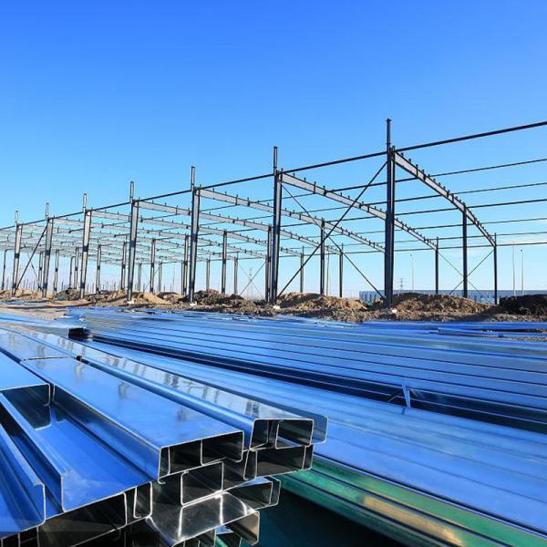 Material de estruturas de aço leve Material de estruturas de aço galvanizado por kg