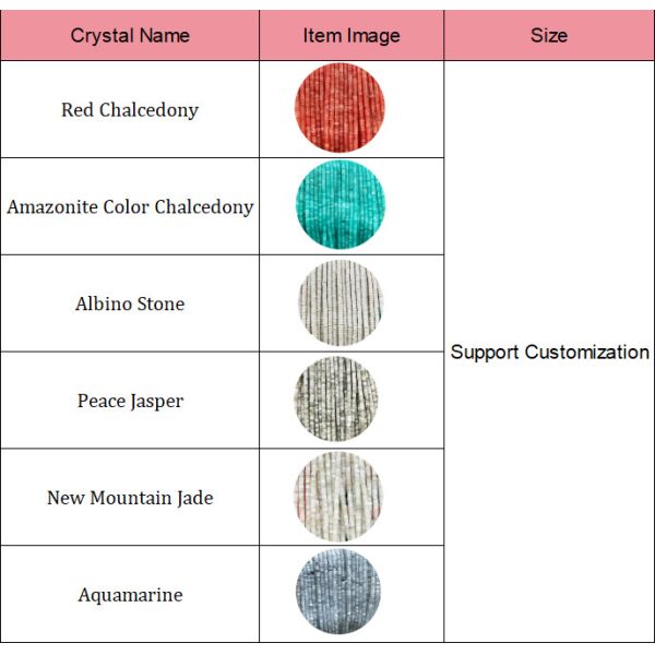 Natural Stone Right Angle Loose Beads Strand Crystal Peace Jasper Aquamarine Beads Strands