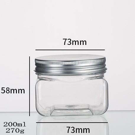 Food Packaging Plastic Honey Bottle For Candy / Snack Aluminum Cap Durable