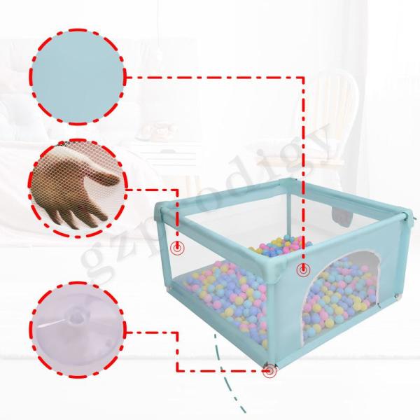 1.2*1.2m Square Green Customize Portable Baby Playpen For Boys and Girls
