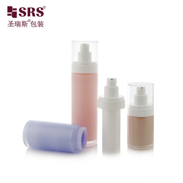 AB001 15ml 30ml 50ml Round Luxury Glass Lotion Pump Bottle Replaceable Type Customization For Moisturizer
