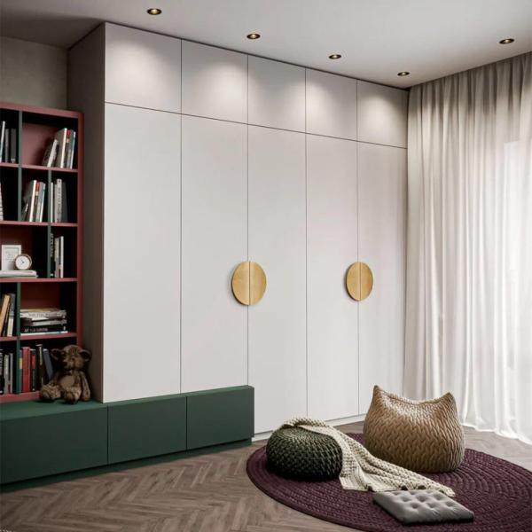 China Factory Custom Wood Furniture , Simple Melamine MDF Wardrobe