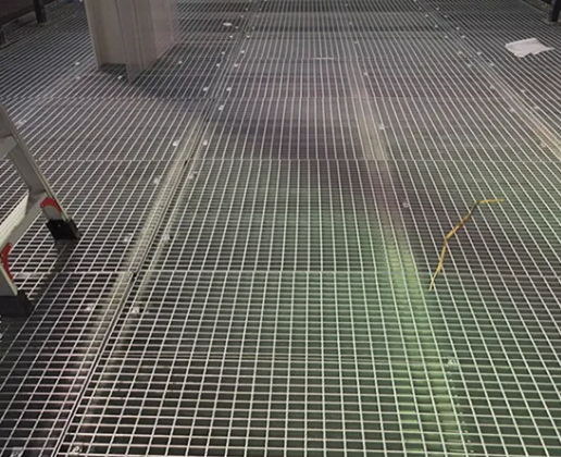 Plataforma de rejilla de acero galvanizado resistente a la oxidación