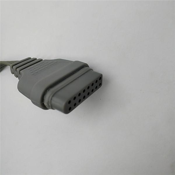 Compatible EDAN 5 Lead Ecg Cable , SE2003 16 Pin Dynamic Telemetry  Cable