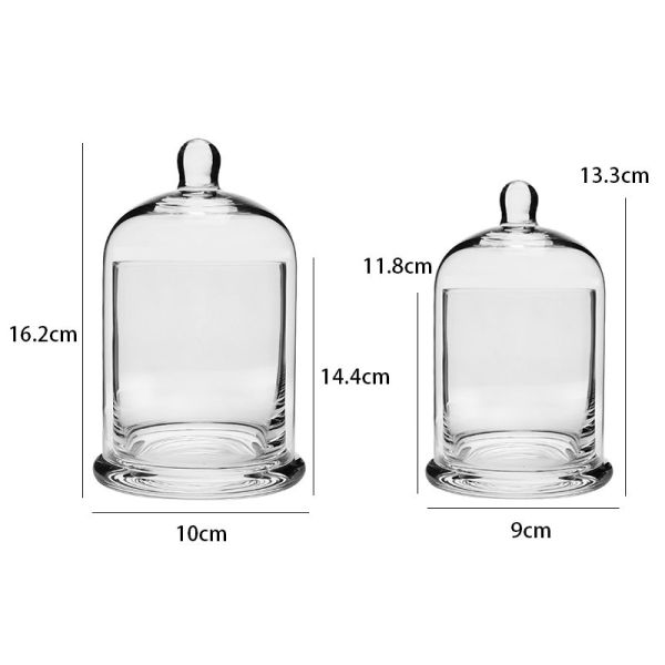 Wedding Candle Custom Logo 9cm 10cm Glass Bell Jar