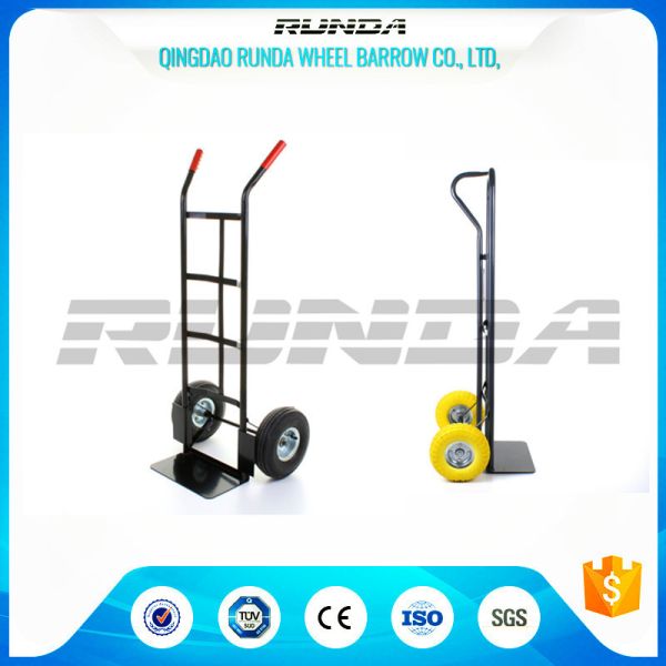 Double Pneumatic Wheel Heavy Duty Hand Cart 130kg Max Payload Pneumatic Tyres