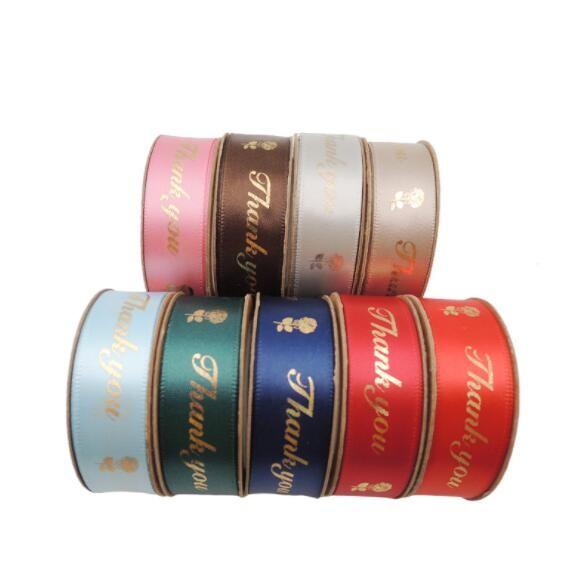 25 yards / piece Gift Packing Materials Polyester Satin Ribbon For Gift Wrapping