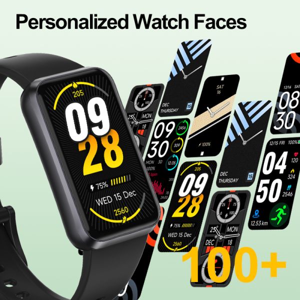 T54B Black And Pink Waterproof Sport Smart Watch IP68 15Days Standby 200mAh Battery