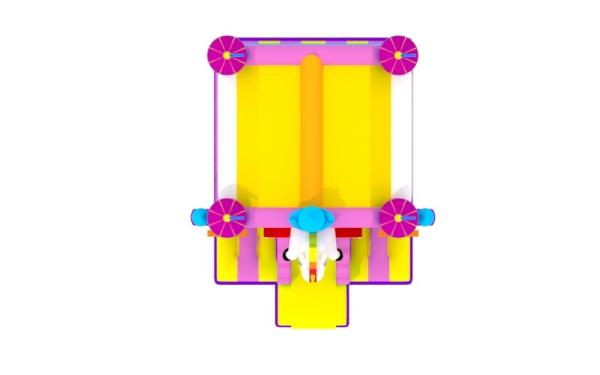 1000D Fireproof Baffle Inflatable Unicorn Jumping House With Slide