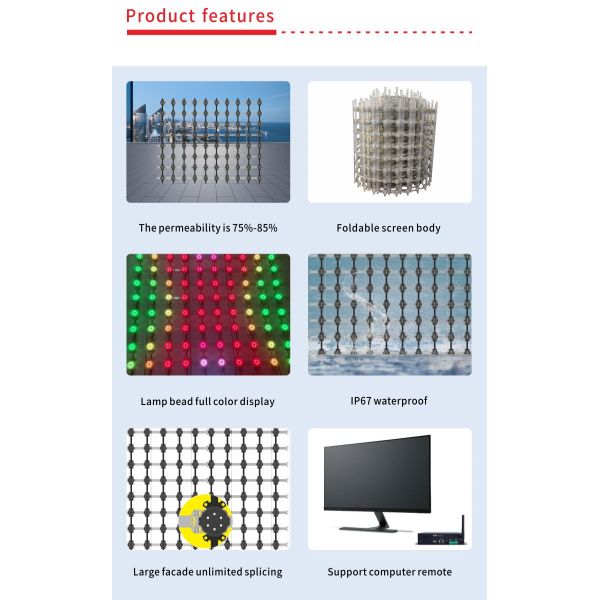 Полноцветный светодиодный сетевой экран большой площади IP68 DMX512 HD Энергосберегающий OEM