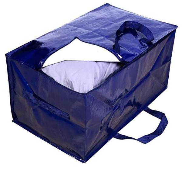 Custom Printing Logo Luxury Large Laminated Non Woven Fabric Storage Luggage Bag With Zipper Handle Bag For Shopping