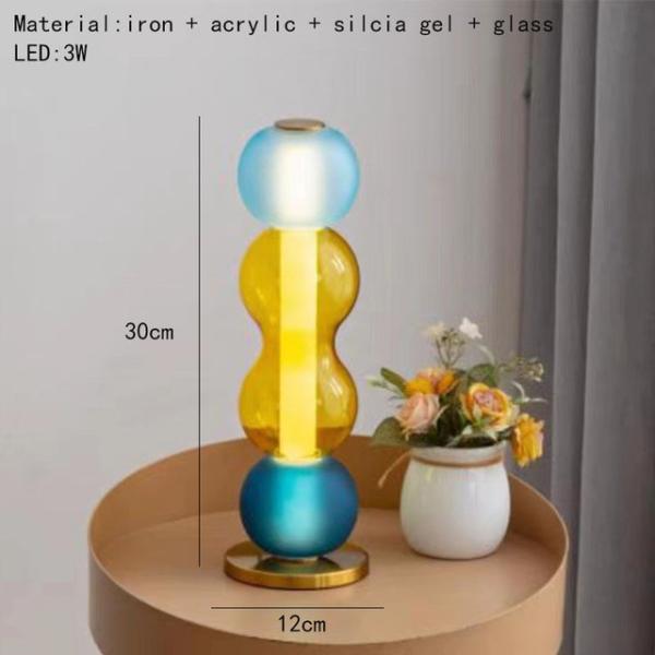Designer Colored Pendant Lamps LED Stained Glass Pendant Light Bar Shop Restaurant Light(WH-AP-603)