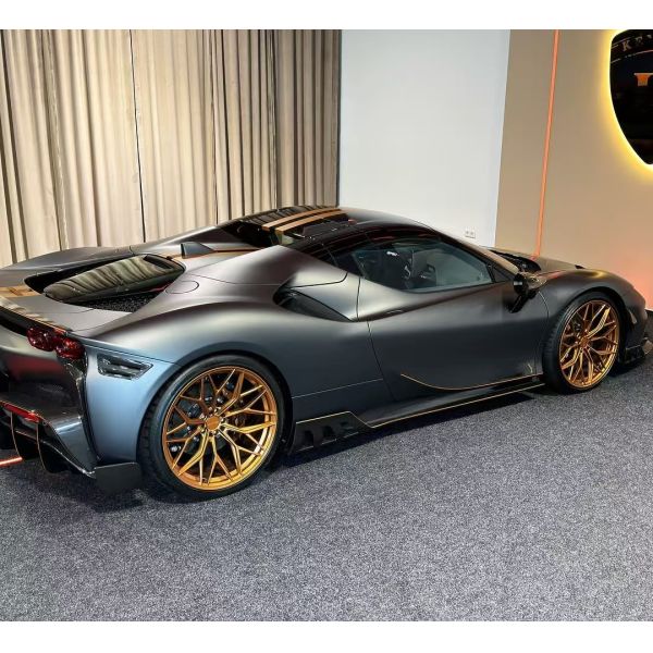 Ferrari SF90 Carbon Fiber Body SF90 KY PP Plastic Diffuser Spoiler Side Skirt Body Kit
