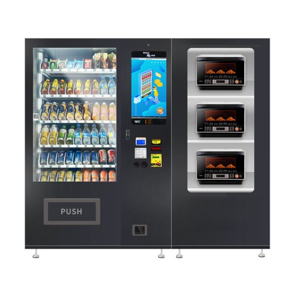 Noodles Lunch Box Fast Food Snacks Drinks Automatic Vending Machine With Microwave Oven, Micron