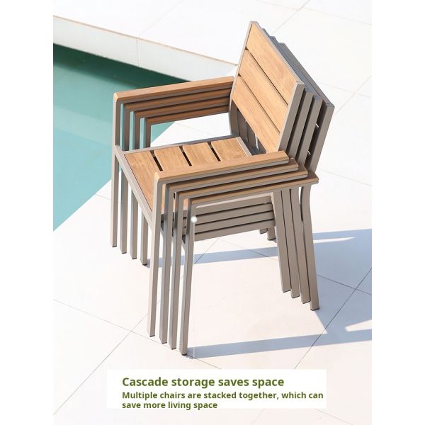 OEM Outdoor Aluminium Garden Dining Set With UV Resistant Material