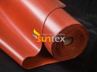 Pano revestido de borracha vermelho/cinzento/preto/alaranjado do isolamento resistente de alta temperatura por atacado de China do silicone da fibra de vidro