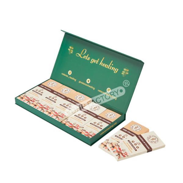 High End Premium Custom Magnetic Chocolate Box Foil Stamp Logo For Luxury