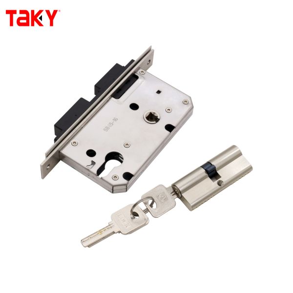Modern Design Stainless Steel L-Shape Door Handles with Locking Interior Wooden Door Handle