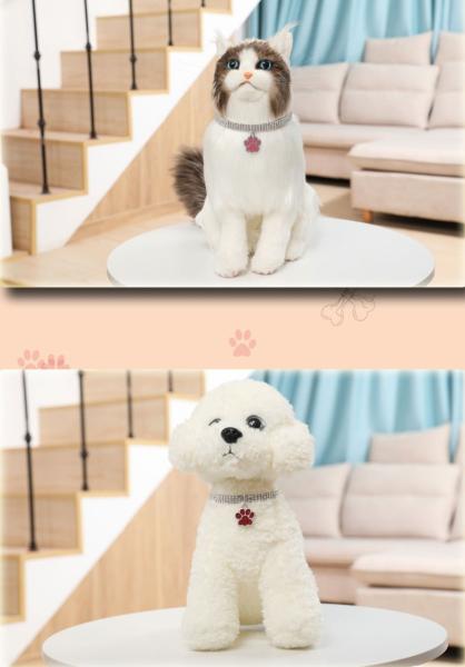 Amazon Hot Selling Cute Dog Accessories Shining Collar With Crystal For Pet Dog Cat